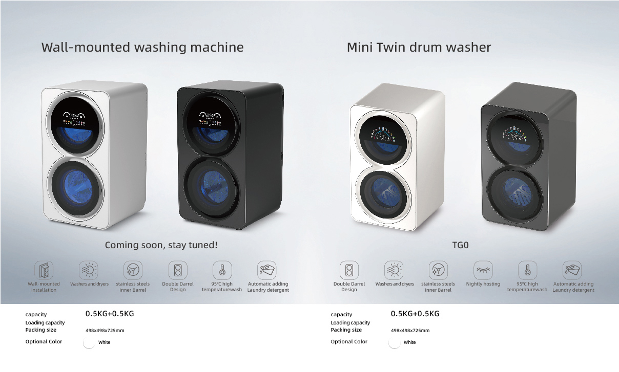 Wall-mounted washing machine & Mini Twin drum washer