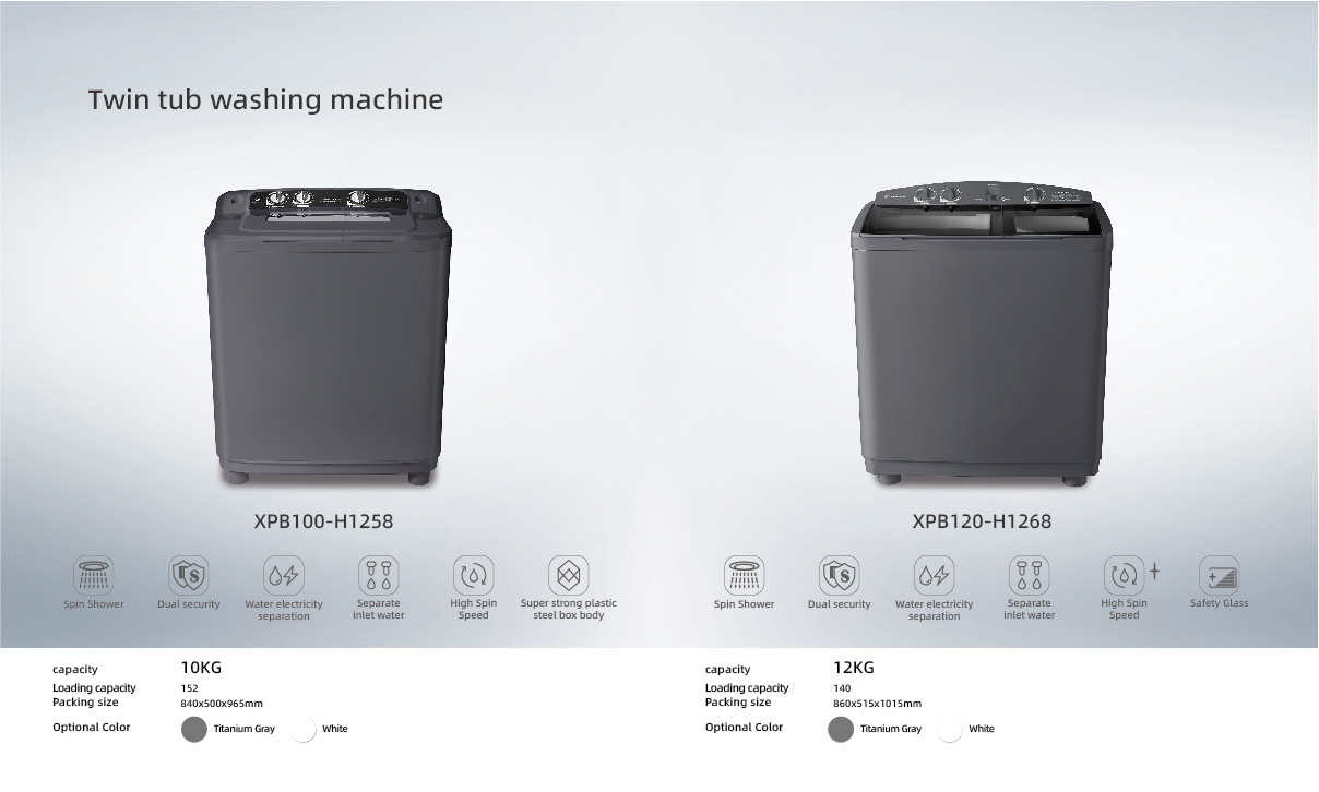 Twin tub washing machine - XPB100 & XPB120 series