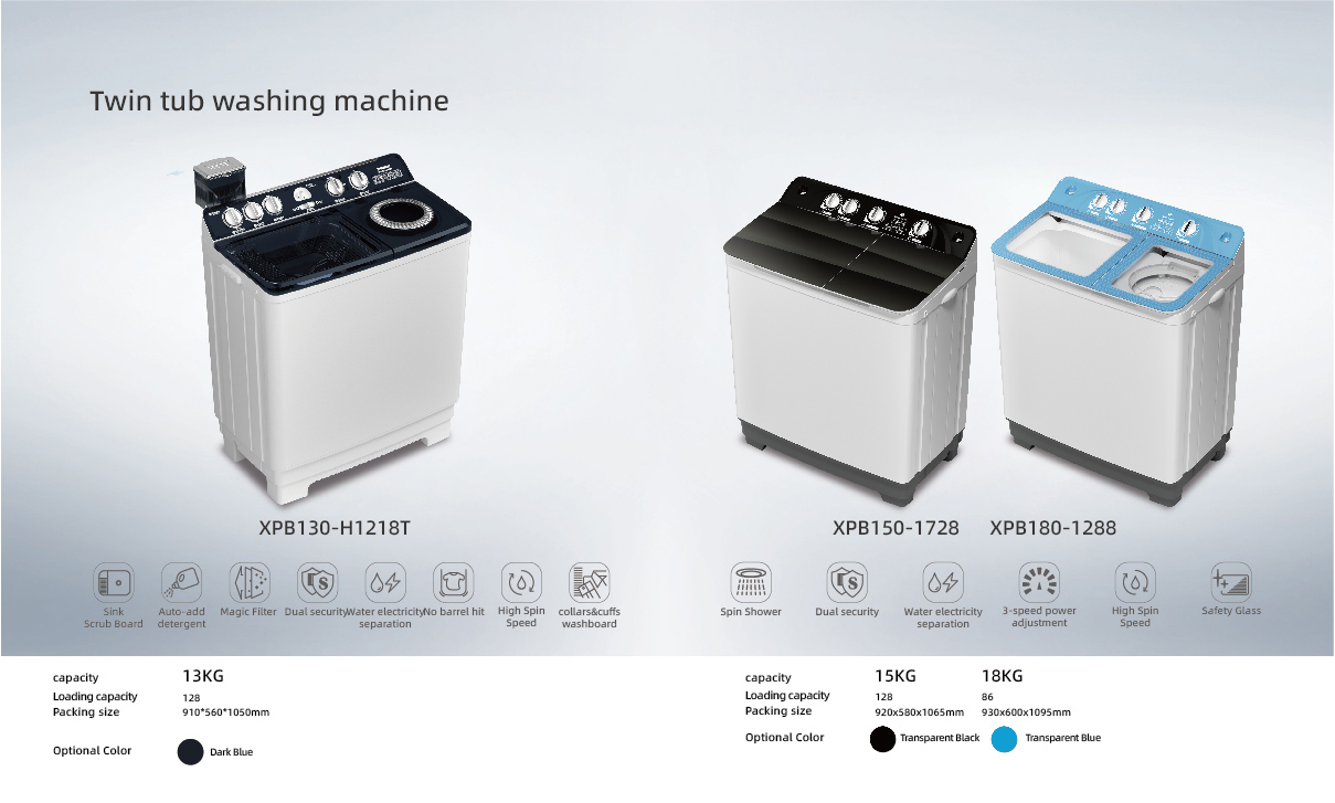 Twin tub washing machine - XPB130/150/180 series
