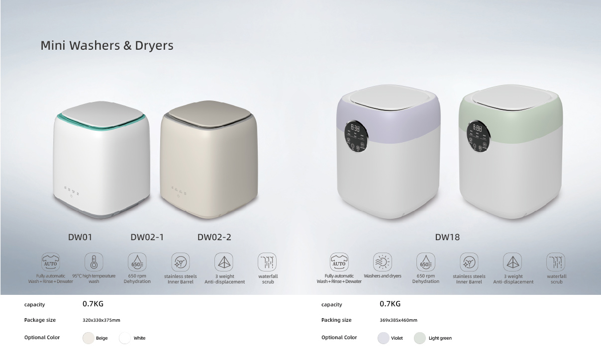 Mini Washers & Dryers - DW series